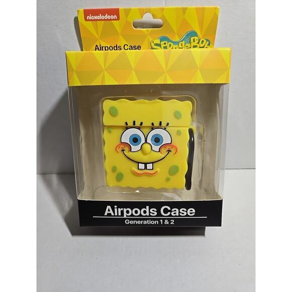 Unbranded Accessories - SpongeBob SquarePants Case Cover Airpods 1 & 2 Gen--New